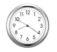 Car Clock for Dashboard Stick on Clock, Mini Luminous Car Dashboard Round Onboard Quartz Air Vent Stick-On Clocks Watch Digital Timer Easy To Read Time for Automotive Boat Bike Decoration (White)
