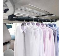 Car Clothes Hanger Bar, 30-63 Inches Expandable Heavy Duty Car Clothes Rack for Car Travel - Adjustable Clothes Storage Hanger Automotive Travel Hanging Rack for Most Cars,Trucks,SUVs,Road Travelers