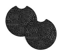 Car Coasters 2 Pack AEKGOHP Abstract Science Chemistry Printing Odorless Cup Holder Coasters for All Standard Cup Holders, Perfect for Cars, Trucks, SUVs -2.7 in