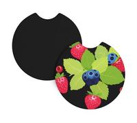 Car Coasters 2-Pack Whjssf Four Seasons Without Worries Printing Durable Chloroprene Rubber, Waterproof, Quick Drying, Odorless Cup Holder Protectors