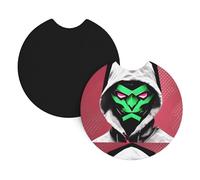 Car Coasters 2-Pack Whjssf Hacker Attack Printing Durable Chloroprene Rubber, Waterproof, Quick Drying, Odorless Cup Holder Protectors