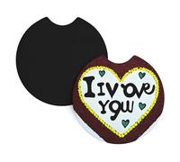 Car Coasters 2-Pack Yyhhaofa Love Confessions Pattern Durable Chloroprene Rubber, Waterproof, Quick Drying, Odorless Cup Holder Protectors