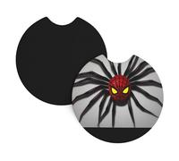 Car Coasters 2-Pack Yyhhaofa Scary Spider Pattern Durable Chloroprene Rubber, Waterproof, Quick Drying, Odorless Cup Holder Protectors