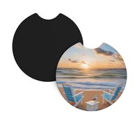 Car Coasters 2-Pack Yyhwhjde A Beautiful Seagull Prints Durable Chloroprene Rubber, Waterproof, Quick Drying, Odorless Cup Holder Protectors