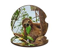 Car Coasters, 2PCS Car Cup Holder Coaster Insert Car Accessories Interior Car Decor Cute Sloth Design for Your Car Women Girl Men