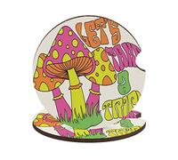 Car Coasters, 2PCS Car Cup Holder Coaster Insert Car Accessories Interior Car Decor Trippy Hippie Mushroom Design for Your Car Women Girl Men