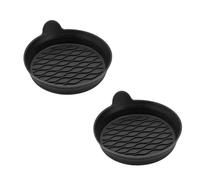 Car Coasters for Cup Holders,3.18 inch Silicone Car Cup Holder Coaster Universal Anti-Slip Round Auto Cup Mat Vehicle Drink Coasters Car Accessories for Most Cars, SUV, Trucks (2-Pack Black)
