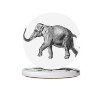 Car Coasters for Cup Holders Elephant Car Cup Coaster Insert Mug Mats Accessories Interior for Suv Truck, 2 Pcs, 6.5cm / 2.6 Inch