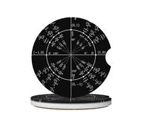Car Coasters for Cup Holders Unit Circle Trigonometry Sine Functions Math Car Cup Coaster Insert Mug Mats Accessories Interior for Suv Truck, 2 Pcs, 6.5cm / 2.6 Inch