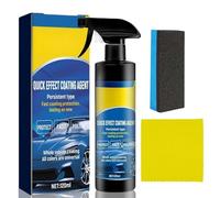Car Coating Spray, 3 in 1 Multi-functional Quick Effect Coating Agent,Quickly Coat Car Wax Polish Spray Waterless Wash for Cars, Motorcycles, 120ml (120ml, 1PC)