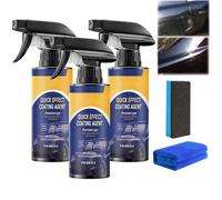 Car Coating Spray, 3 in 1 Quick, Multi-Functional Waterless Wash & Wax Formula, Advanced Car Quick-Acting Coating Agent Spray, Long-Lasting Protection for Cars Motorcycles & Boat (120ml, 3PC)