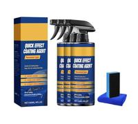 Car Coating Spray Kit, 3 in 1 Multi-functional Quick Effect Coating Agent, Waterless Wash and Wax Spray for Car, Automobile Crystal Plating Agent for Shine and Protection (3)