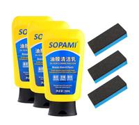 Car Coating Spray, Oil Film Cleaning Emulsion With Sponge Brush,150ml Hydrophobic Oil Film Emulsion Glass Cleaner,Car Polish Waterless Wash Wax Polish Car Care Renovator Protect (3set)