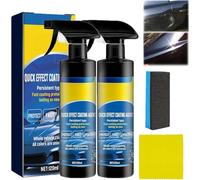 Car Coating Spray, Rapid Ceramic Coating Spray Hydrophobic,3 in 1 Multi-functional Quick Effect Coating Agent,Advanced Quick-Acting Coatings Agent Sprays,Improves Clarity and Visibility (2PC)