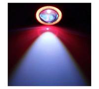Car COB Auto DRL Led 12V HeadLamps Angel Eyes Fog Lamp Waterproof Headlights Daytime Running DayLight Turn Signal Trunk Led Front Bumper Fog Lamp(Red-Angel Eye,2 pieces)