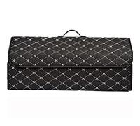 Car Collapsible Trunk Boot Tidy Storage Organiser Box for LAND ROVER Range Rover Discovery Evoque PU Leather Waterproof Multifunctional With Lid Foldable Organize,BlackWhite-L