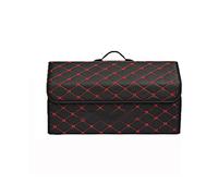 Car Collapsible Trunk Boot Tidy Storage Organiser Box for LAND ROVER Range Rover Discovery Evoque PU Leather Waterproof Multifunctional With Lid Foldable Organize,BlackRed-M