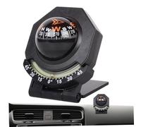 Car Compass Dashboard 2-in-1 180° Adjustable Folding Marine Compass with Luminous Inclinometer Adhesive Tape for Boat Car Vehicle Navigation