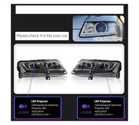 Car Compatible For Audi A6 LED Headlight A6L 2005-2012 Upgrade Modified To New DRL Dynamic Turn Signal LED Headlight Auto Accessories(Argent)