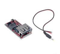 Car Compatible USB Power Converter Dual 3A Step Down Module Input 6V-40V DC Output 5V for Wide Range of USB Devices (Single + 30CM cable)
