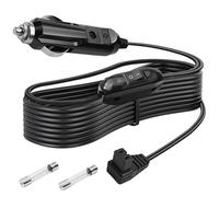 Car Compressor Refrigerator Power Cord 12V-24V DC Auto Charger for Portable Adaptercable Compressor Vehicle Fridge Freezer Cooler Cigarette Lighter Cable with Switch 3m Plug Adapter Extension Lead