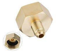 Car Conditioner Adapter Bottle for R134A with 1/4 SAE Male and G3/4 Female Threads, Brass Construction, fit for R407/R404/R422 Air