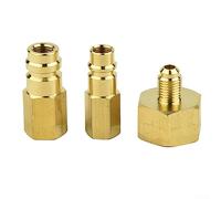 Car Conditioner Adapter Re-frigerants Bottle Adapter, Adapter Set For R134A 1/4 "SAE Thread W21.8 To 1/4'' SAE