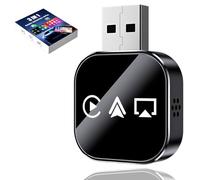 Car Connect Pro, 2026 New 3 in 1 Wireless Carplay Adapter for Multiple Models, Bt 5.3, Plug & Play, Auto Reconnect, Small ＆ Portable, Suitable for Android Phones and for Apple Phones (Black)