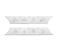 Car Console AC Air Conditioning AUTO Volume Buttons Sequins Cover Stickers Trim For Mercedes For Benz C E CLS GLK Class W204 W212 Car Moulding Trim Strips(Silver ZONE)