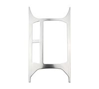 Car Console Central Front Water Cup Holder Panel Cover Trim For VW For T-Roc For T Roc 2018 2019 2020 2021 2022 MCQNDS(Stainless silver)