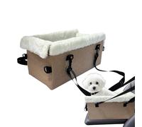 Car Console Dog Bed - Transportable Pet Carrier with Tether Clip, Car Accessories Mat for Pick-up Centre Rear Storage Box Small Sedan Hatchback Kitten