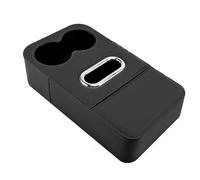 Car Console Organizer - Car Center Storage Box, Premium Leather Material, Adjustable Compartment Dividers, Portable Design Holder | For Water Bottle Key Sunglasses C