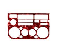 Car Console Panel Cover, For 3 Series E36 1994-1996 Carbon Fiber Radio Air Conditioning Control Panel Car Interior Decorative Stickers(3, Forged Red)