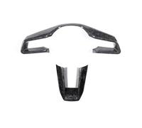 Car Console Panel Cover For 911 992 For Taycan 2019-2023 Real Carbon Fiber Car Steering Wheel Button Trim Steering Wheel U-Shaped Sticker Accessory(Forging pattern)
