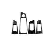 Car Console Panel Cover For BMW 1 2 Series F40 F44 2020-2024 Car Door Window Switch Lifter Panel Interior Stickers Accessories Carbon Fiber(Black carbon LHD)