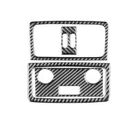 Car Console Panel Cover For BMW 5 Series E60 2004-2010 Carbon Fiber Interior Rear Exhaust Vent Panel Trim Frame Cover Decor Stickers(Style A(Black))