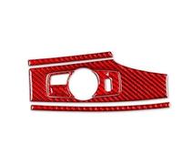 Car Console Panel Cover For BMW For X3 F25 For X4 F26 2011-2017 Carbon Fiber Headlight Switch Control Panel Cover Car Interior Accessories Decorative Stickers(3 RED LHD)