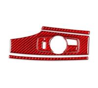 Car Console Panel Cover For BMW For X3 F25 For X4 F26 2011-2017 Carbon Fiber Headlight Switch Control Panel Cover Car Interior Accessories Decorative Stickers(3 RED RHD)