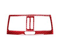 Car Console Panel Cover For BMW For X5 E70 For X6 E71 2008-2013 Carbon Fiber Interior Rear Air Outlet Frame Cover Trim Sticker Styling(Red A)