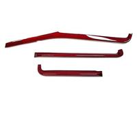 Car Console Panel Cover For Chevrolet For C8 For Z51 Z06 Coupe 2020-2024 3PCS Carbon Fibre Car Interior Center Console Dashboard Strip Panel Cover Trim Auto Inner Parts Car(Red carbon)