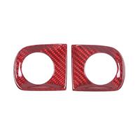 Car Console Panel Cover For Chevrolet For Corvette C8 Z06 2020+ Car Wheel Steering Teering Rod Base Trim Cover Real Carbon Fiber Interior Accessories 2 Pcs(Red carbon fiber)