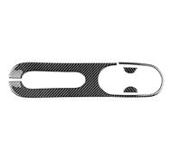 Car Console Panel Cover For Fiat 500 2011 2012 2013 2014 2015 2016 2017 2018 2019 2020 2021 2022 2023 Real Soft Carbon Fiber Sticker Auto Inner Parts Car(Black)