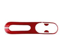 Car Console Panel Cover For Fiat 500 2011 2012 2013 2014 2015 2016 2017 2018 2019 2020 2021 2022 2023 Real Soft Carbon Fiber Sticker Auto Inner Parts Car(Red)