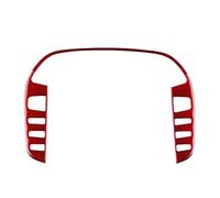 Car Console Panel Cover For Fiat For Bravo 2006-2012 2013 2014 2015 2015 2016 2017 2018 LHD RHD Real Soft Carbon Fiber Sticker Central Control Button Trim Auto Inner Parts Car(Red Carbon)