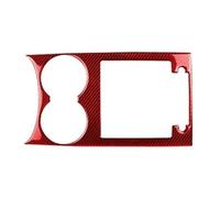 Car Console Panel Cover, For Macan 2014-2021 1PC Interior Center Console Cup Slot Panel Trim Cover Carbon Fibre Car Sticker (Red)