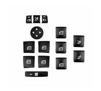 Car Console Strip Cover For Benz C E For Class For W204 For W212 Car Steering Wheel Button Door Unlock Memory Window Lift Sticker(C Model Black)
