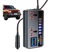 Car Converter - 12 V/24 V to 220 V Car Adapter at the Outlet | High Converter, 2 USB Ports Adapter for Output 2 for Vehicles to Laptop to