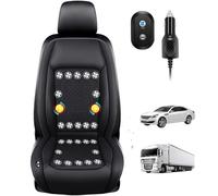 Car Cooling Cushion,Seat Cooling Car Seat Cover, with 12/16/24 Powerful Fans, 3-Speed Temperature, Powered by 12V Cars & 24V Truck,Automatic Start-Stop(24 Fans - 12V (1 Piece),Black)