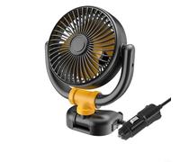 Car Cooling Fan 12V 24V USB Powered Rotating Head for Truck RV Boat Interior(12V)