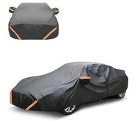 Car cover Compatible With VW up! 2011-2022 - Complete all-season car cover made of Oxford fabric, frost-resistant, waterproof, weatherproof, UV-protective, rain, sun, snow and scratch-resistant，Blac